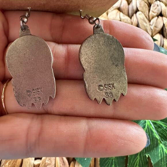 BOGO FREE SILVER Americana COIN FEATHER EARRINGS - Picture 5 of 5